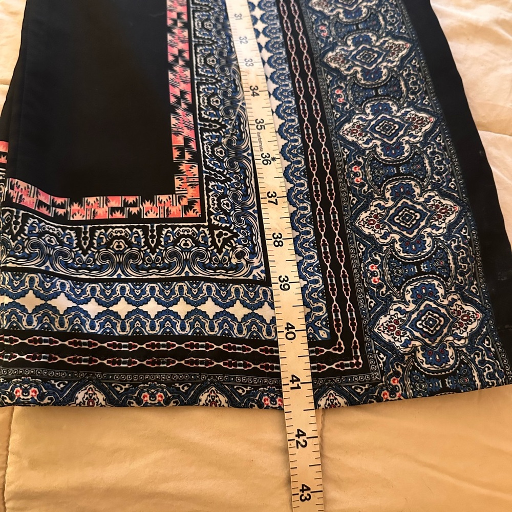 Daniel Cremieux Blue and Black Patterned Skirt - Picture 6 of 7